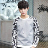 Lovemi -  Colorblock thin section long sleeve t-shirt Outerwear & Jackets Men LOVEMI Grey M 