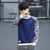 Lovemi -  Colorblock thin section long sleeve t-shirt Outerwear & Jackets Men LOVEMI Blue M 