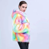 Vibrant Colorful Fur Coat for Ultimate Style-Picture color-2