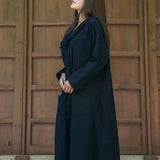 LOVEMI - Lovemi - Cotton and linen long cloak windbreaker jacket