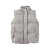 Couple Cotton Vest Korean Style Outer Wear Winter Warm-Grey-2