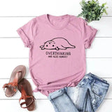 Funny Slogan Casual T-Shirt Unisex-Pink-6