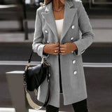 Lovemi -  Double breasted Nizi coat Coats LOVEMI Grey S 