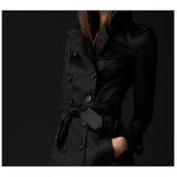 Lovemi -  Double-breasted Trench Coat trench coat LOVEMI Black S 