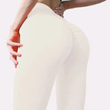 Elastic Waist Yoga Pants for Ultimate Comfort-White-10