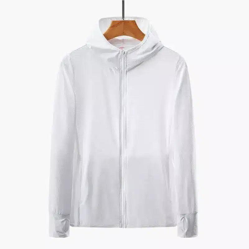 Lightweight Zip-Up Hooded Jacket for Casual Wear-0.2White-3