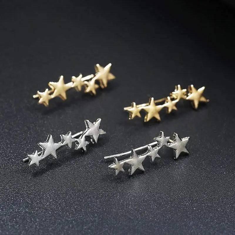 Exquisite creative five-pointed star ear bone clip earrings-1