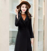 Lovemi -  Fashion split sleeves long woolen coat coat trench coat LOVEMI black M 