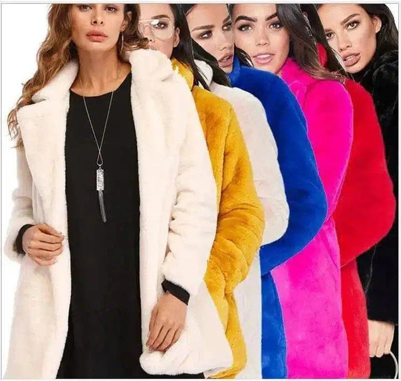 Chic Plus Size Faux Fur Coat for All Occasions-1