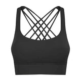 Womens' Athletic Crop Top & Shorts Set-Black-2