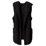 Fleece plush vest-Black-4