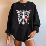 Halloween Themed Oversized Sweatshirt-Black-9