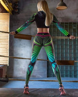 LOVEMI - Lovemi - High Elastic Sports Printed Yoga Leggings