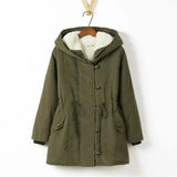 Lovemi -  Hooded coat trench coat LOVEMI Army Green XL 