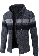Lovemi -  Hooded Color-Block Knitted Jacket Outerwear & Jackets Men LOVEMI dark gray M 