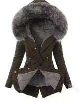 LOVEMI - Lovemi - Hooded Drawstring Plush Jacket Women