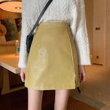 LOVEMI - Lovemi - HOT Fashion Women Shiny Leather Skirts Female