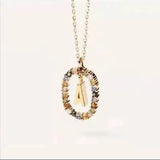 LOVEMI - Lovemi - Initial 'A - Z' Crystal Pendant Necklace Gold-Tone