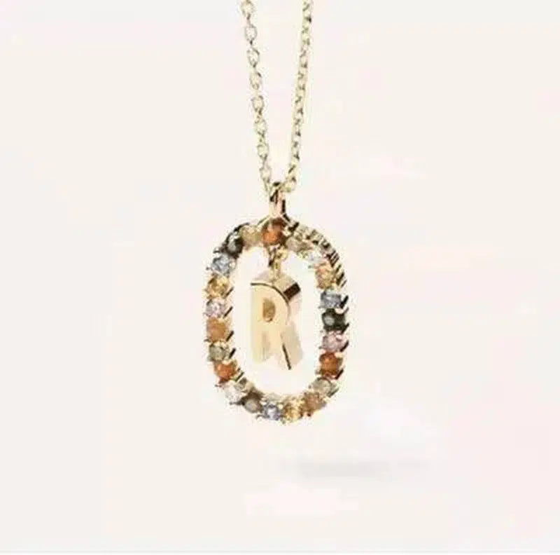 LOVEMI - Lovemi - Initial 'A - Z' Crystal Pendant Necklace Gold-Tone