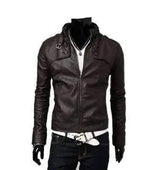 Lovemi -  Leather jacket men's leather jacket Outerwear & Jackets Men LOVEMI Dark brown S 