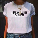 Lovemi -  Letters Printed Round Collar Short-Sleeved T-Shirt top LOVEMI   