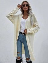 LOVEMI - Lovemi - Long Cardigan Solid Color Women's Knitted Sweater