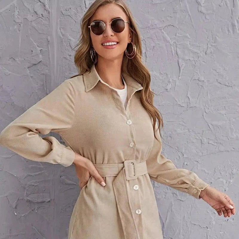 LOVEMI - Lovemi - Loose casual front buttoned lapel coat