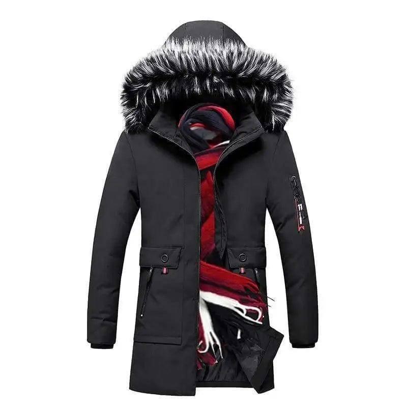 LOVEMI - Lovemi - Men's fur collar hooded down jacket