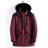 Lovemi -  Men's mid-length hooded jacket Down Jackets LOVEMI Wine Red M 