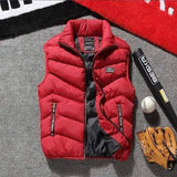 Lovemi -  Men's vest outdoor wear down cotton red vest Down Jackets LOVEMI Red M 