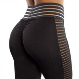 stitching yoga pants-Black-1