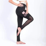 Mobile phone pocket leggings, quick-drying, breathable ,-Black-2