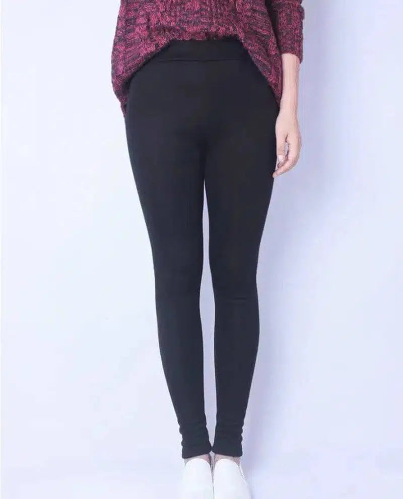 Plus velvet leggings-Dark grey-2