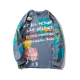 Lovemi -  Printed crew neck sweatshirt Outerwear & Jackets Men LOVEMI Blue M 