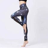 Lovemi -  Printed tight yoga pants Leggings LOVEMI Star blue S 