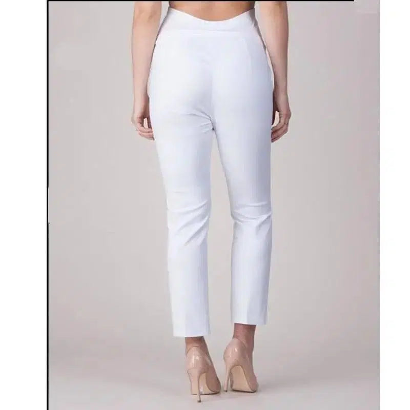 Pure color leggings for pregnant women-White-2