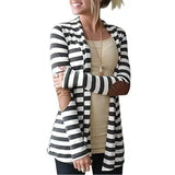 LOVEMI - Lovemi - Pure - Long Sleeve Striped Cardigan