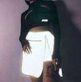 LOVEMI - Lovemi - Reflective slit skirt