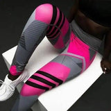 Reflective Sport Yoga Pants Leggings LOVEMI  Pink S 