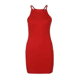 LOVEMI - Lovemi - Sexy Ribbed Small Sling Dress