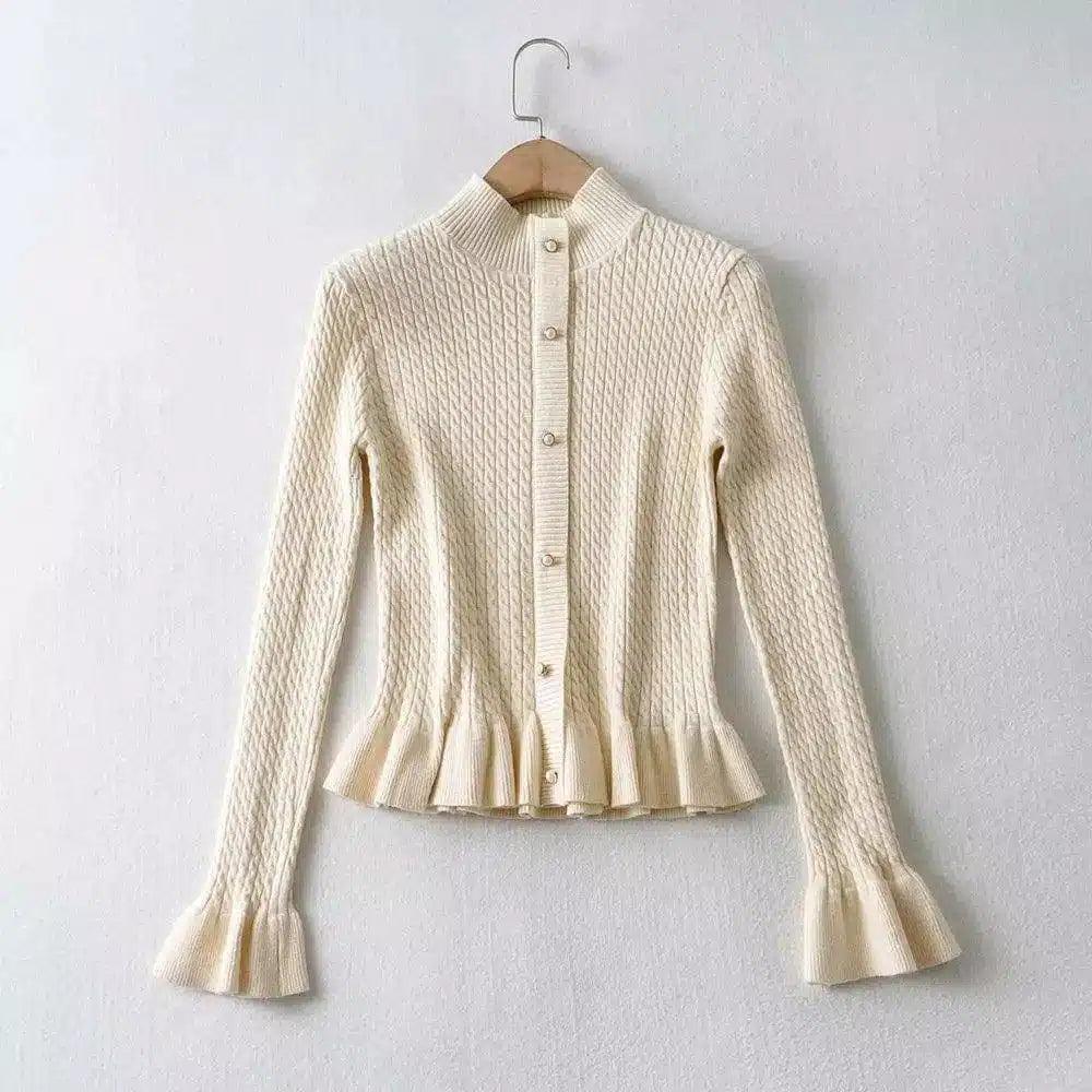 LOVEMI - Lovemi - Short Style Small Twist Knit Cardigan Sweater Lady