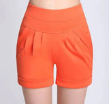 Shorts Chiffon Women Cotton Casual-Orange-27