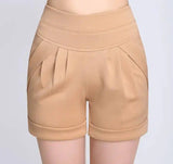 Shorts Chiffon Women Cotton Casual-Khaki-52