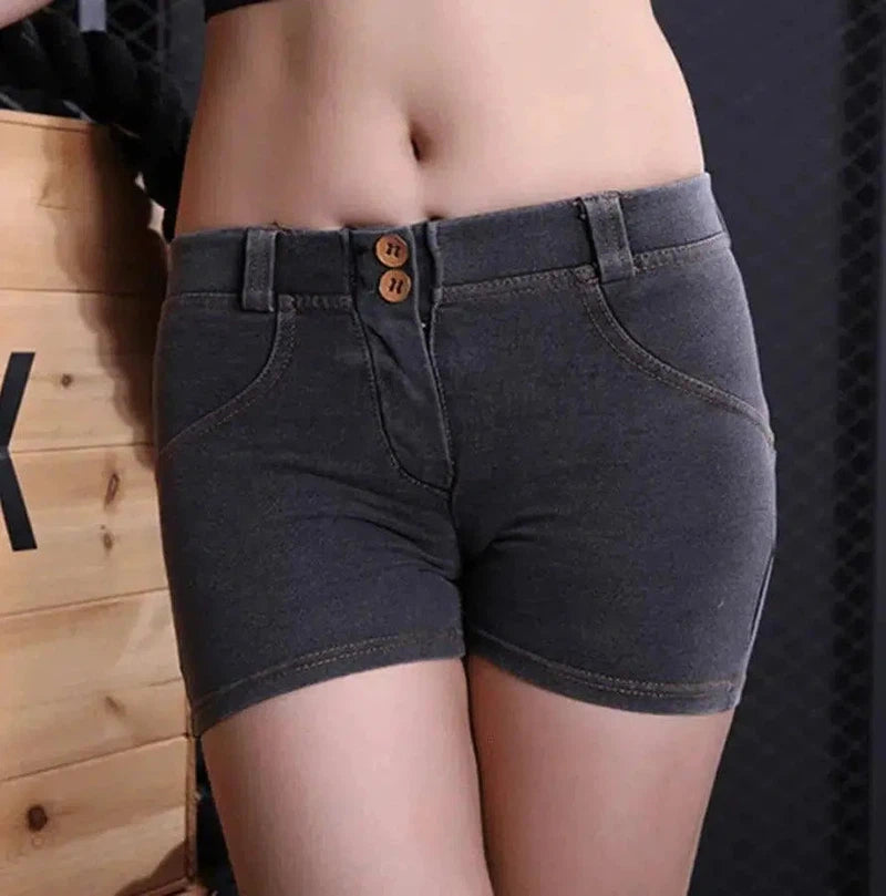 Sports fitness denim shorts-10