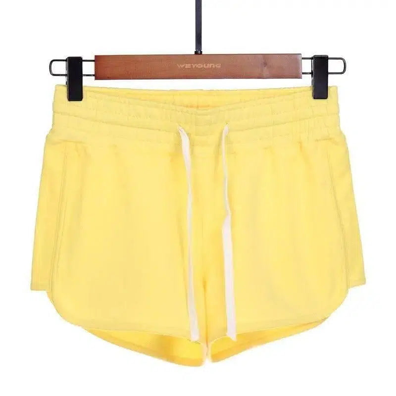 Sports shorts hot pants-Yellow-27