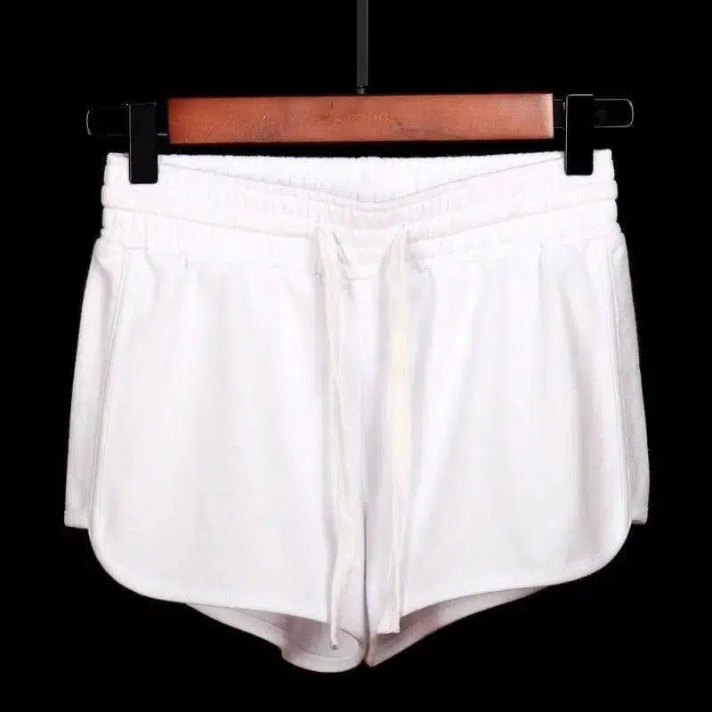 Sports shorts hot pants-White-31