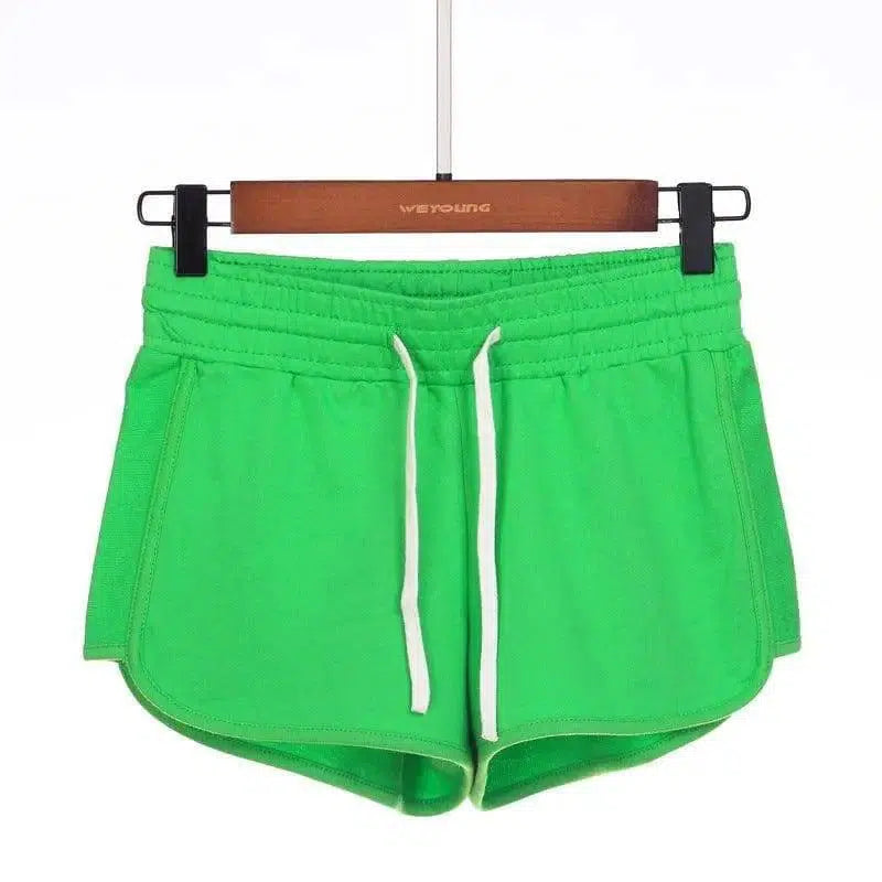 Sports shorts hot pants-Green-63