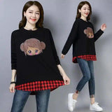 spring and summer new Korean version of the loose large size-Black-2