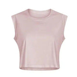 Lovemi -  Stretch cotton yoga short sleeve Ctop LOVEMI Tea Pink XS 