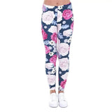 Lovemi -  Style Peony Print Leggings Yoga Pants Leggings LOVEMI Rose S 